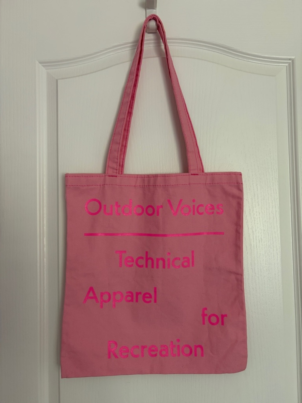 NWOT Outdoor Voices Los Angeles Pink Canvas Tote